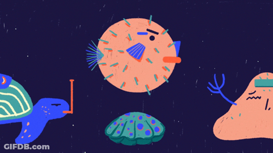 Pufferfish Clam Pearl GIF