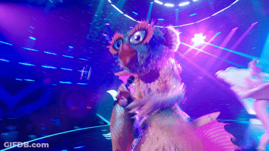 Pufferfish Masked Singer Singing GIF