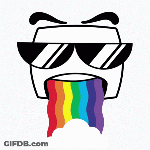 Puke Moving Rainbow GIF