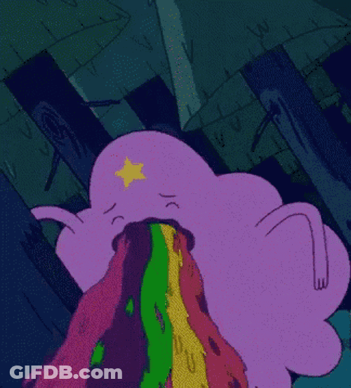 Puke Rainbows GIF