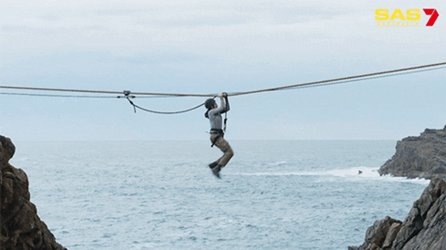Pull Up Mid Air Zip Line GIF