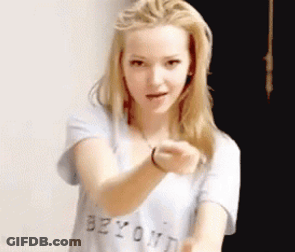 Pulling Dove Cameron GIF
