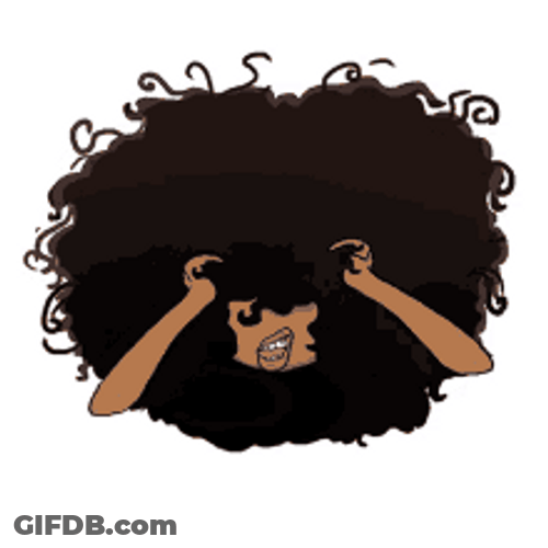 Pulling My Hair Out Girl Pulling Curly Hair GIF