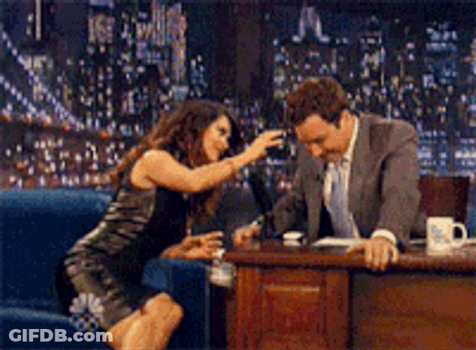 Pulling My Hair Out Salma Hayek Jimmy Fallon GIF