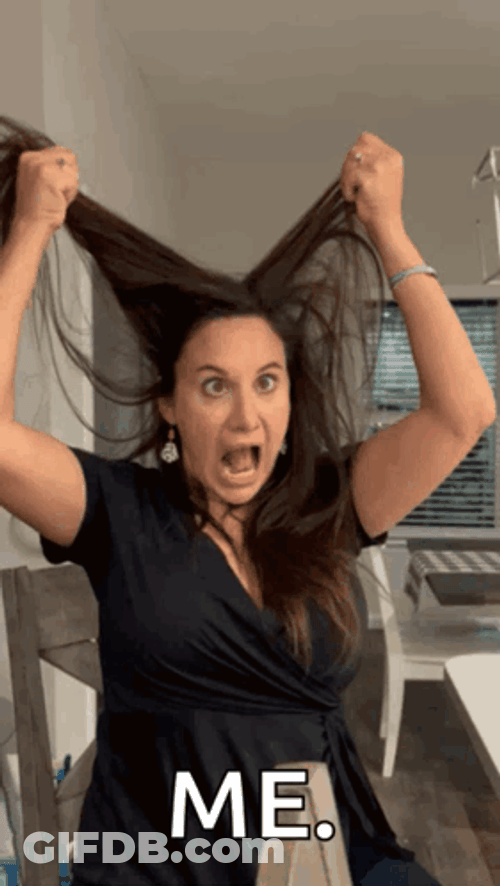 Pulling My Own Hair GIF