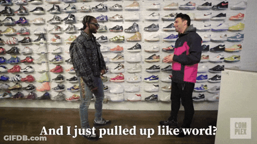 Pulling Up Like Words GIF