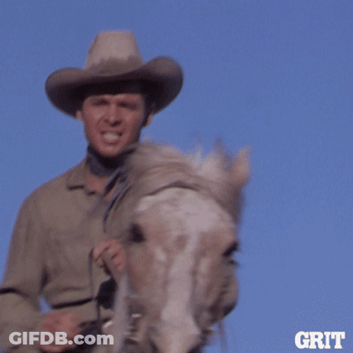 Pulling Up The Horse GIF