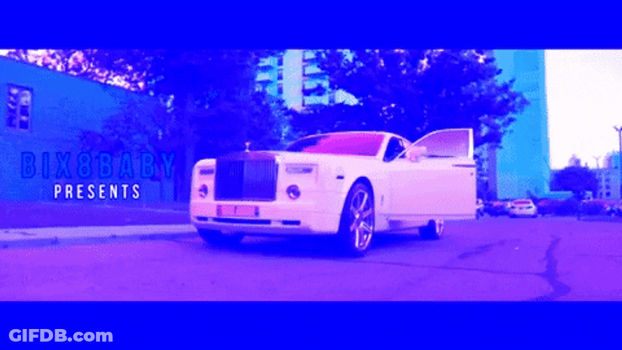 Pulling Up White Car GIF