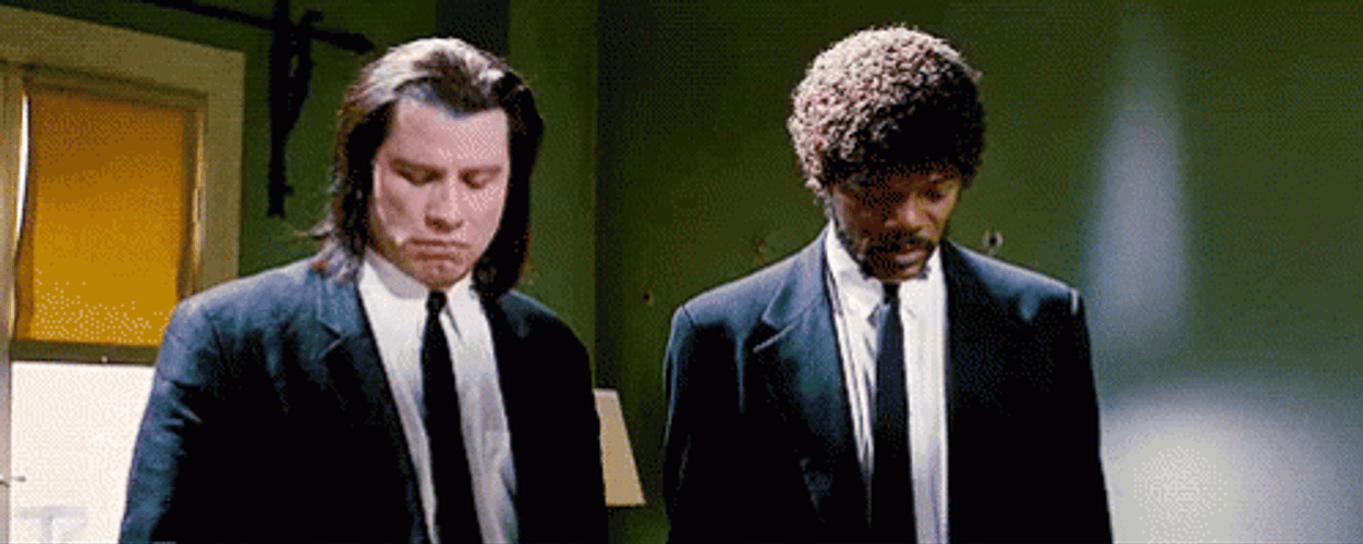 Pulp Fiction Confused Duo GIF