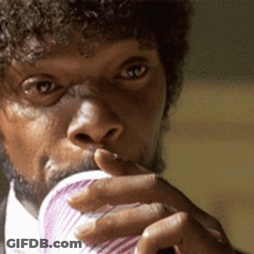 Pulp Fiction Samuel Jackson Beverage GIF
