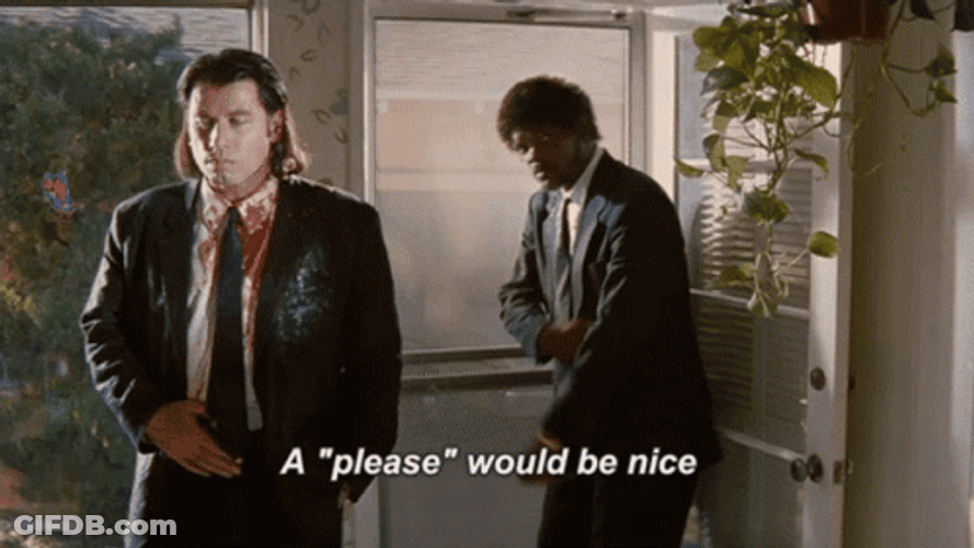 Pulp Fiction Say Please GIF