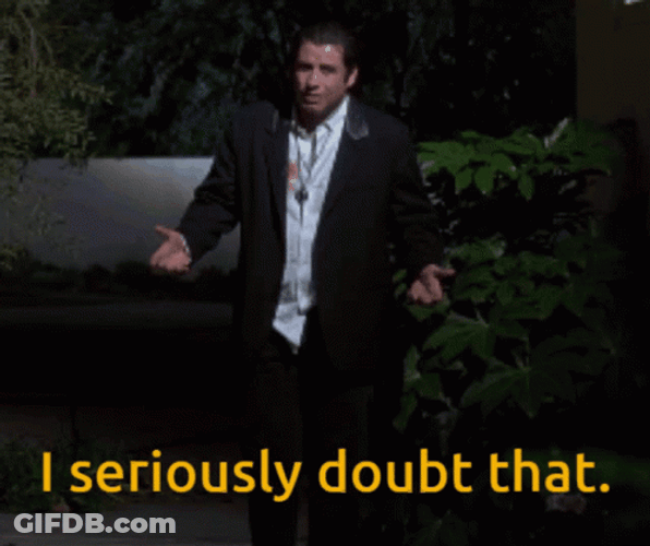 Pulp Fiction Travolta Seriously Doubts GIF