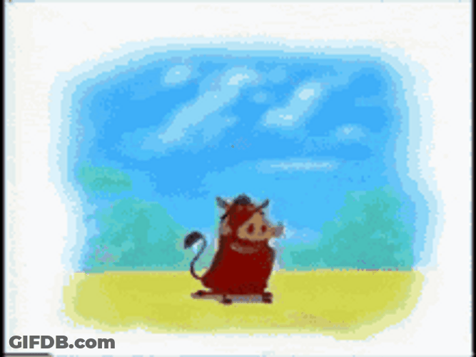 Pumbaa Of Lion King Body Inflation GIF