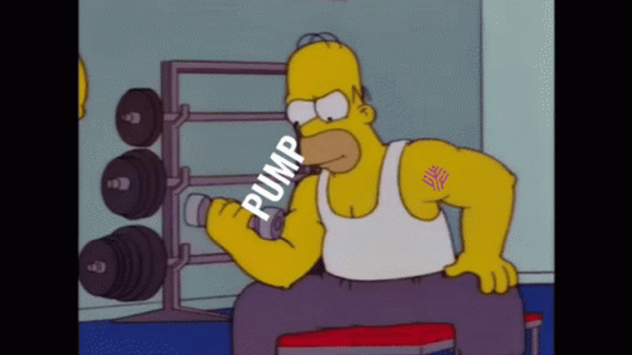 Pump You Up Homer Simpson GIF