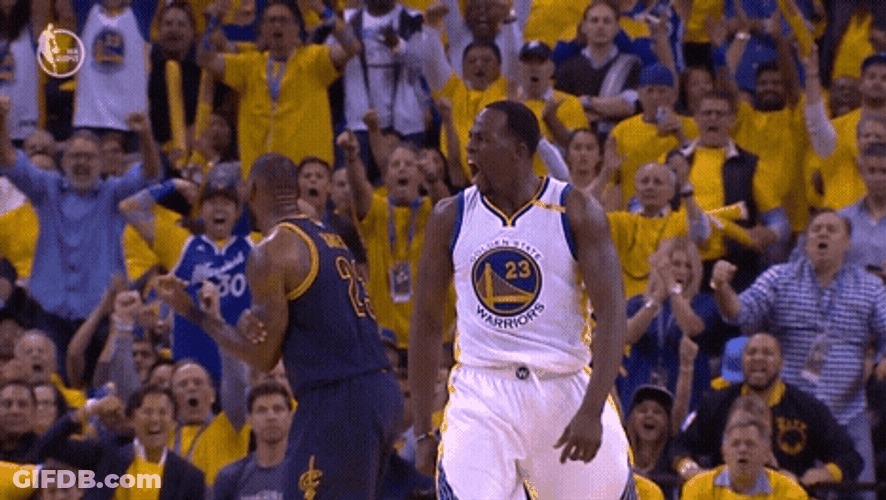 Pumped Draymond Green High Five GIF