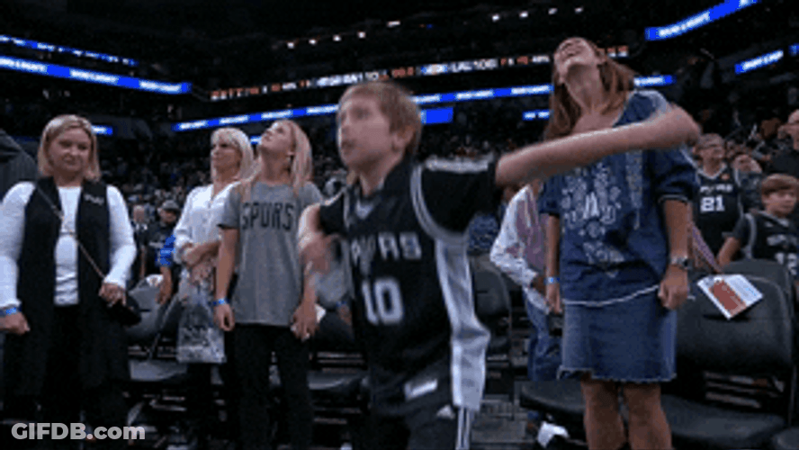 Pumped Up Dancing Fan Kid GIF