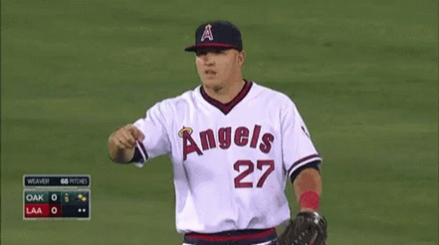 Pumped Up Mike Trout GIF