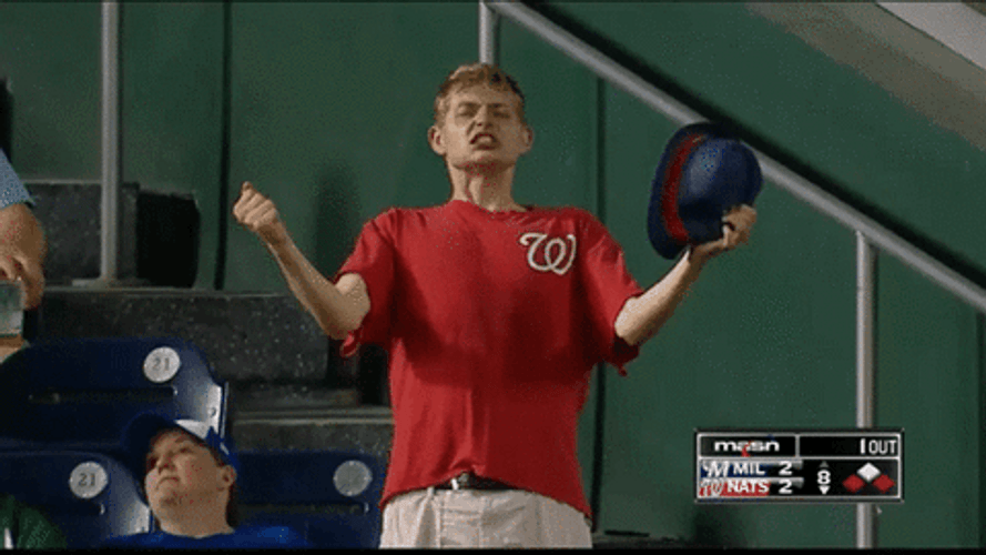 Pumped Up Tennis Fan Fake Seizure GIF
