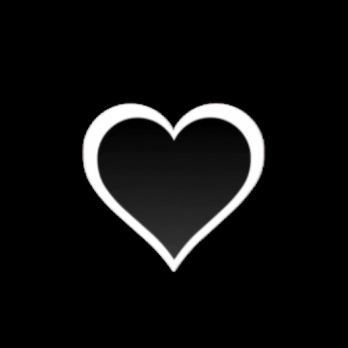 Pumping Black Heart Animation GIF