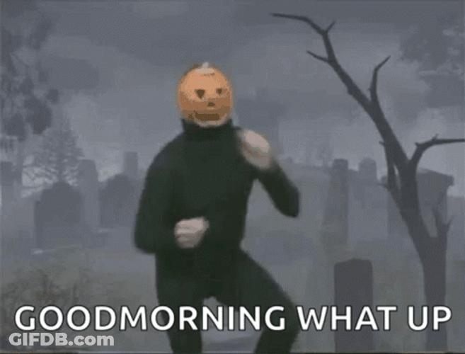 Pumpkin Happy Dance Good Morning Halloween GIF