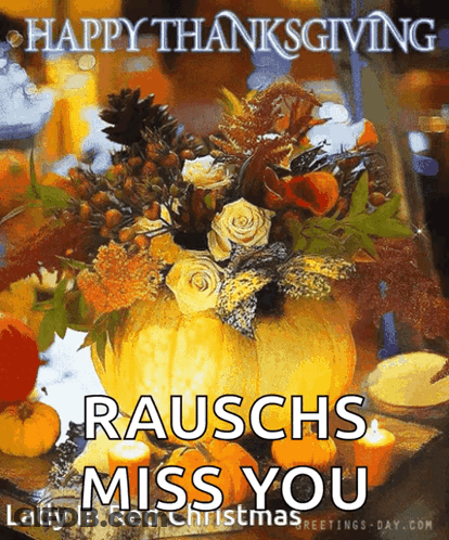 Pumpkin Happy Thanksgiving Rauschs Lady In Red Christmas GIF