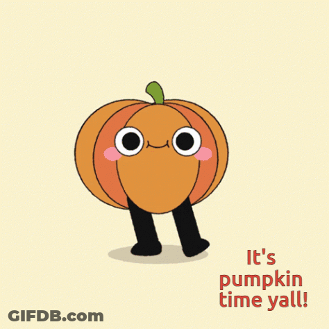 Pumpkin Saying It's Pumpkin Time Y'all GIF