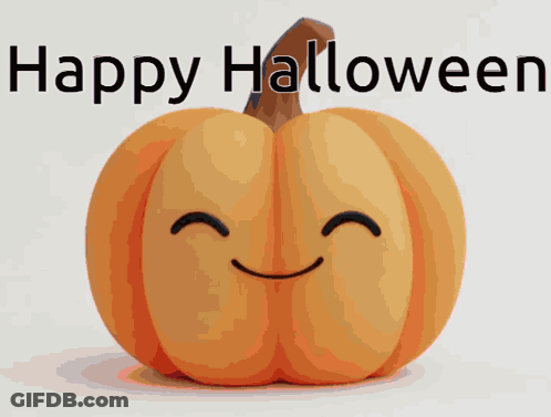 Pumpkin Smiling Happy Halloween GIF