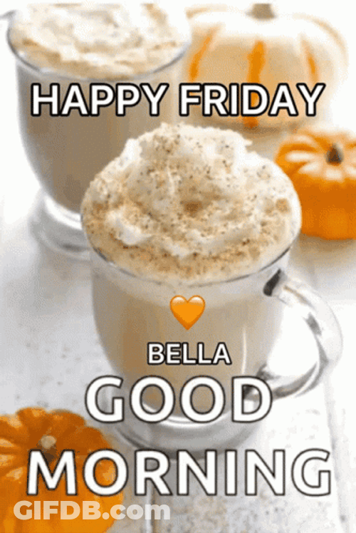Pumpkin Spice Latte For Happy Friday GIF