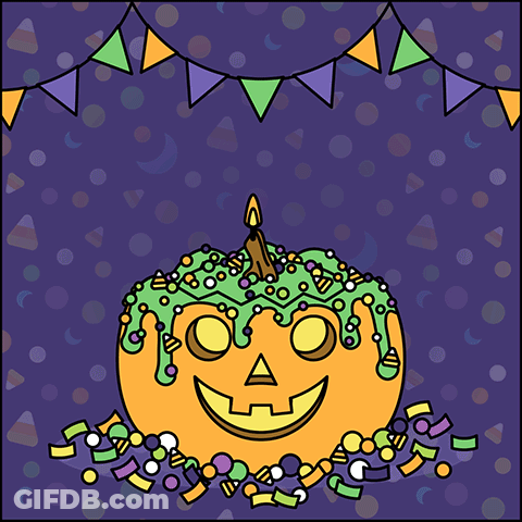 Pumpkin With Candle On Top GIF