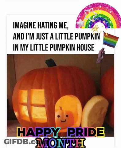 Pumpkin With Imagine Hating Me GIF
