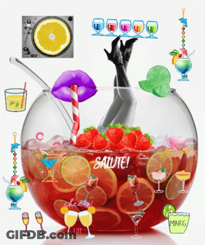 Punch Bowl Saying Salute GIF