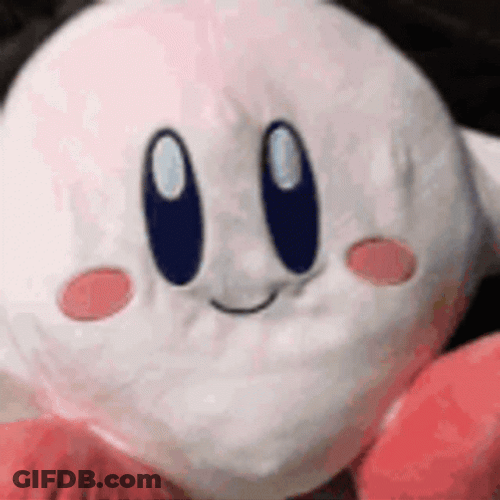 Punch Kirby Pillow Toy GIF