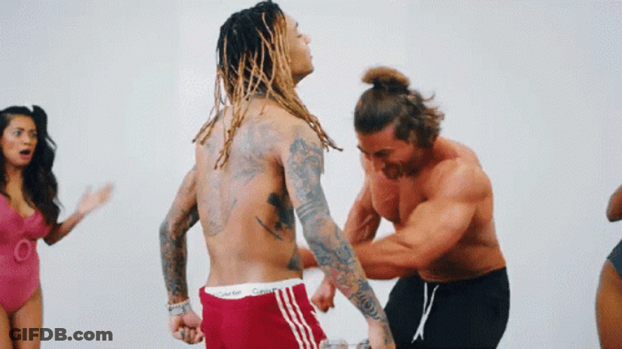 Punching Swae Lee Tummy GIF