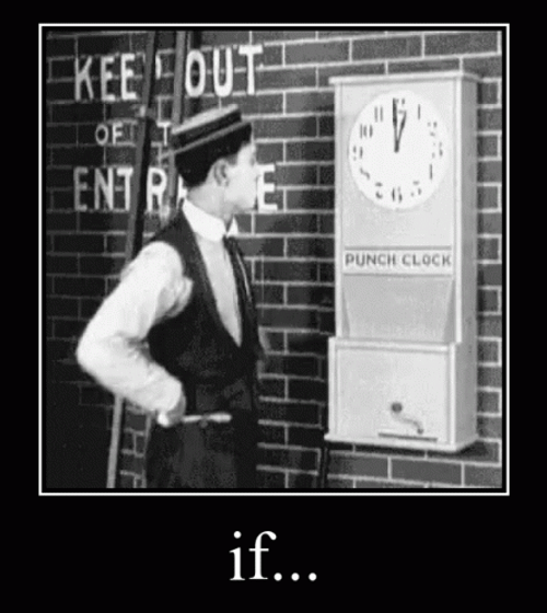 Punching Vintage Clock GIF