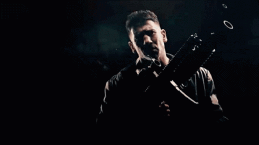 Punisher Frank Castle Holding A Gun GIF