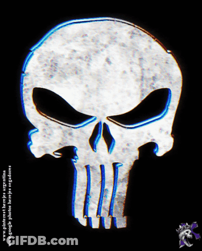 Punisher Skull With Website GIF