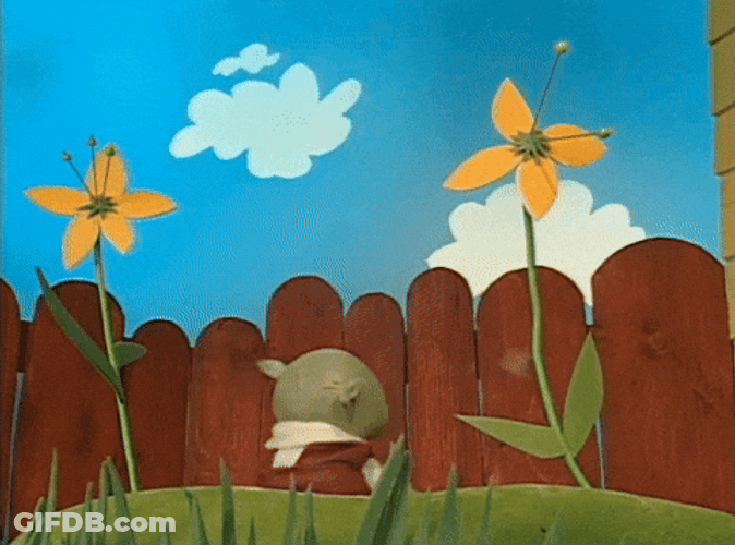 Puppet Amazed With The Moth GIF