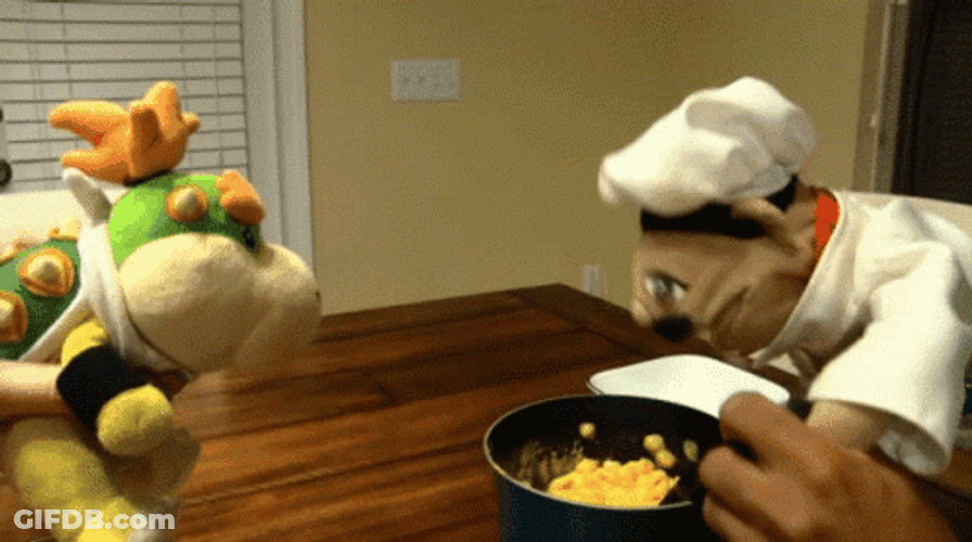 Puppet And The Mac N Cheese GIF