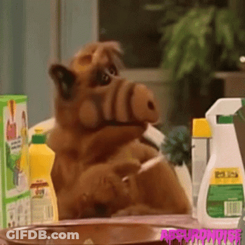 Puppet Animal Cleaning & Getting Busy GIF