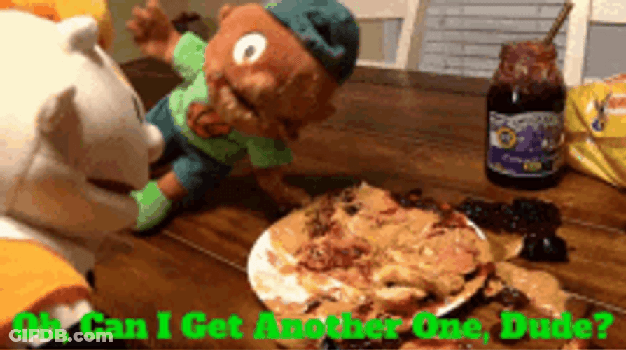 Puppet Asking For Another One GIF