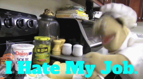 Puppet Chef Cooking In Kitchen I Hate My Job GIF