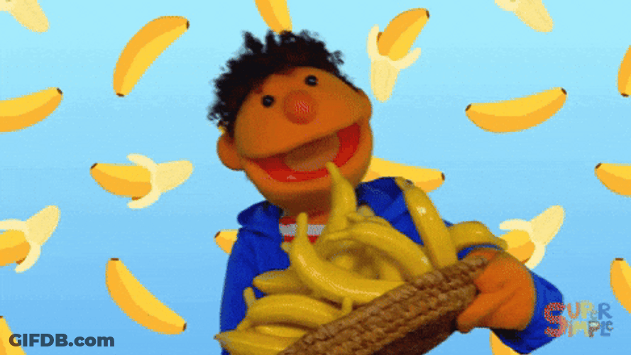 Puppet Counting Banana Meme GIF