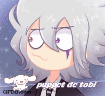 Puppet De Tobi With White Dog GIF