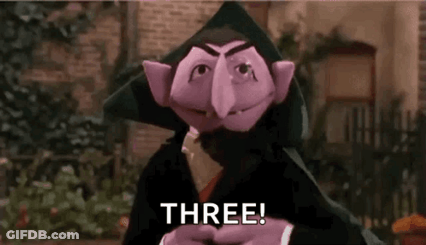Puppet Dracula Counts To Three GIF