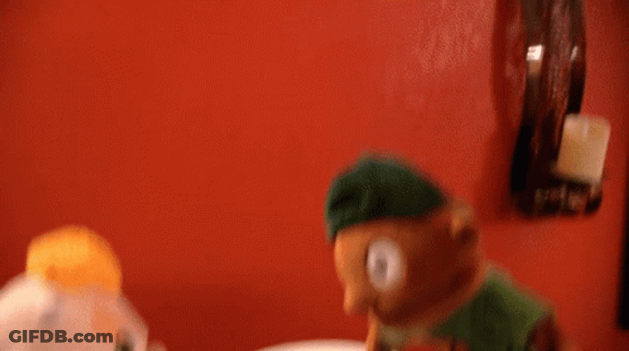 Puppet Eating Penne GIF