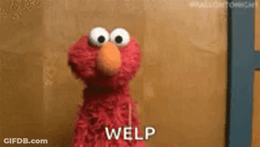 Puppet Elmo Saying Welp GIF