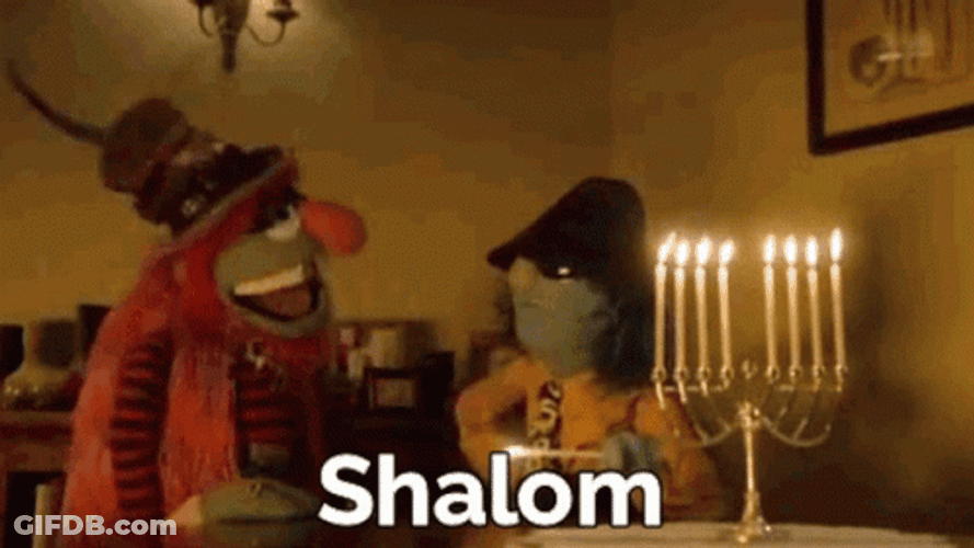 Puppet Hanukkah Shalom GIF