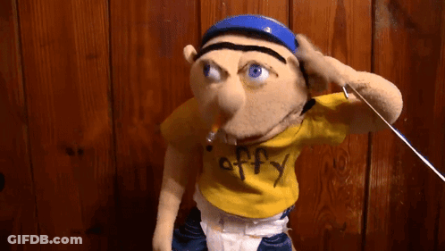 Puppet In Yellow Shirt Offy GIF