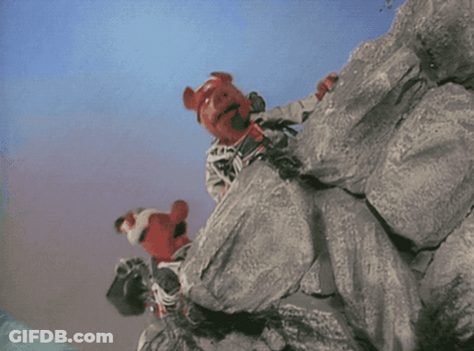 Puppet Mountain Climbers Fall GIF