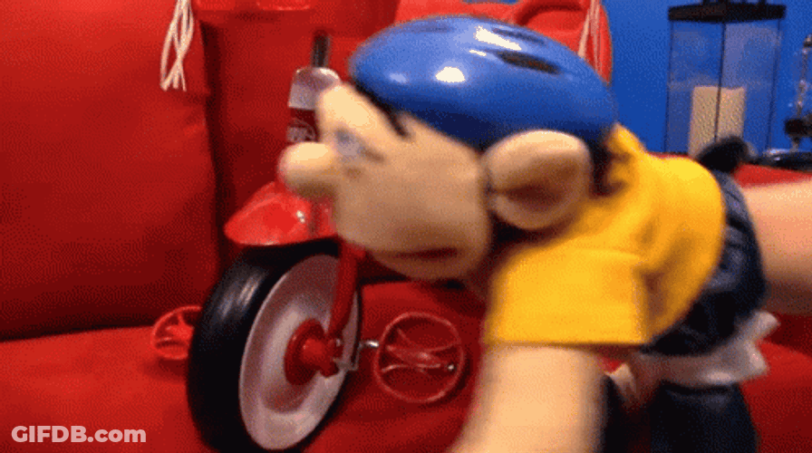 Puppet Plays Yellow Uno Reverse Card GIF